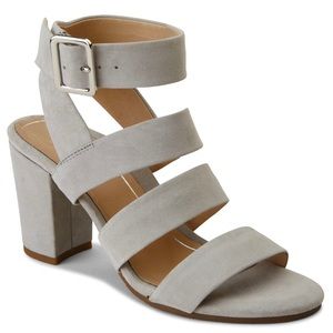 Vionic Blaire Gray Suede Heeled Sandal Size 9.5, NWT